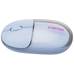 Canyon Bežični Miš OnClick 24 BT - Transparentno/Plavi, Bluetooth, Wireless, Moderan Dizajn - thumbnail 4