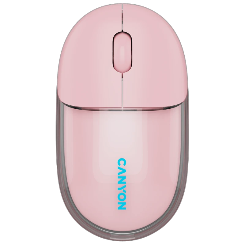 Canyon Bežični Miš OnClick 24 BT, Transparentan, Rozi, Bluetooth - image 1