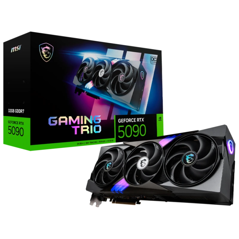 MSI GeForce RTX 5090 32GB Gaming Trio OC - 32GB GDDR7, 28Gbps, 512-bit, PCIe 5X - image 1
