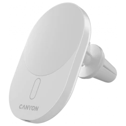 CANYON Auto punjač OnGrip 105 - 15W Qi2 bežično, bijeli, brzo punjenje, sigurno pričvršćivanje - thumbnail 1