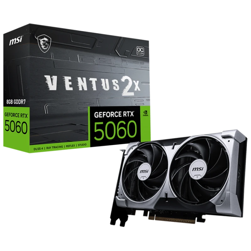 MSI Grafička kartica GeForce RTX 5060 VENTUS 2X OC 8GB GDDR7, 128bit, 3xDP, 1xHDMI - image 1