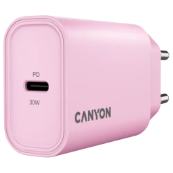 Canyon Punjač OnCharge 30CL Max Snaga 30W, 1xPD, EU, Pink – Brzo punjenje, moderan dizajn - thumbnail 1