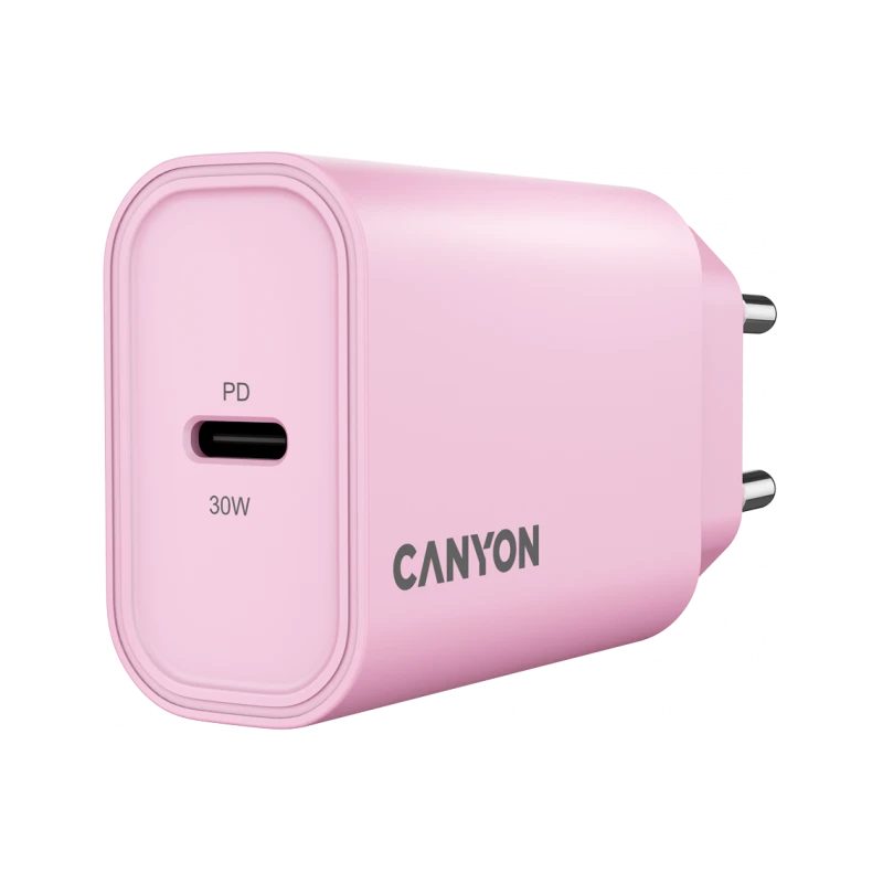 Canyon Punjač OnCharge 30CL Max Snaga 30W, 1xPD, EU, Pink – Brzo punjenje, moderan dizajn - image 1