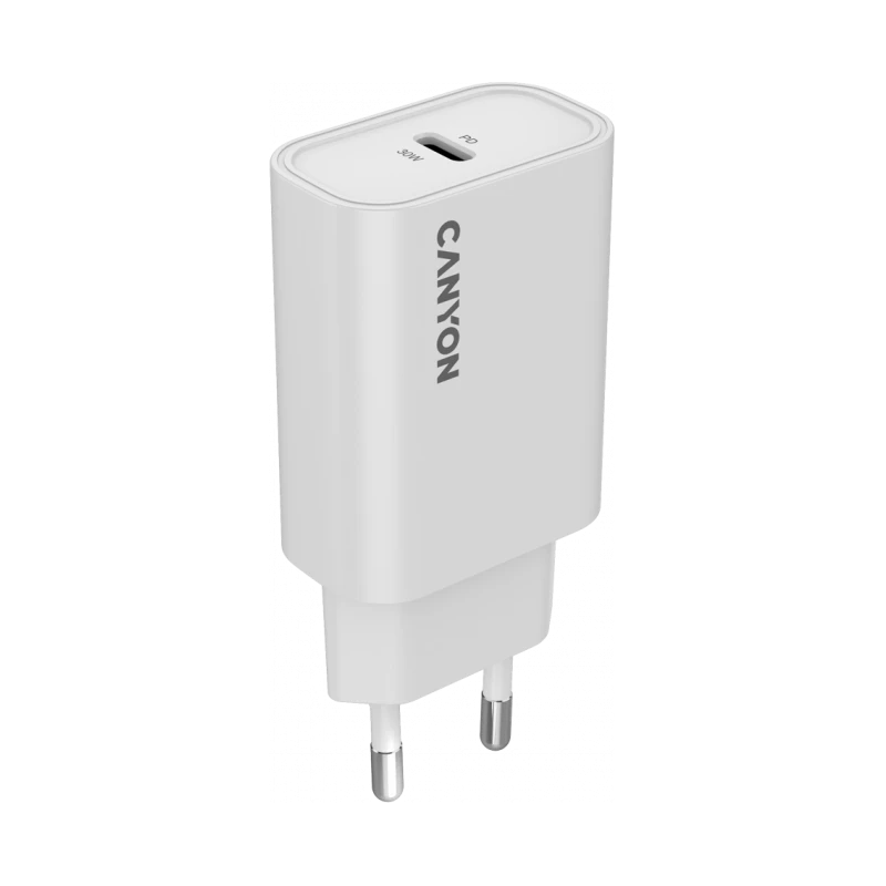 Canyon Punjač OnCharge 30CL Maksimalna Snaga 30W, 1xPD, EU, Bijeli - image 1