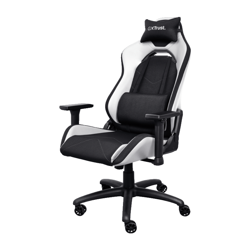 Trust GXT 714W gaming stolica RUYA, crno-bijela, udobna,podesiva, ergonomska, eko materijal - image 1