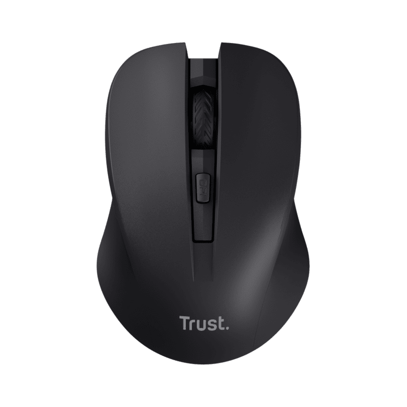 Trust Mydo silent wireless miš,crni, 1000-1800 dpi, objeruke, 4 tipke, tihi - image 1