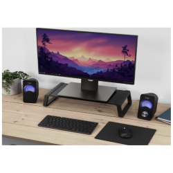 Trust Monta stand za monitor,kaljeno staklo, crni - thumbnail 2