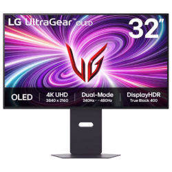 LG 32" 4K OLED UltraGear MonitRGB, Dual-Mode, UHD, 3840x2160480Hz, 1300cd, 0.03ms, 1500000:1, DP - thumbnail 1
