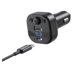 XO BCC18 FM Transmitter Bluetooth + Car charger + Type-C cable - thumbnail 2