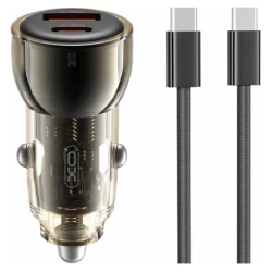 XO CC60 Car charger 60W + Type-C Cable - thumbnail 1