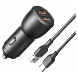 XO CC55 Car charger + Type-C Cable - thumbnail 1