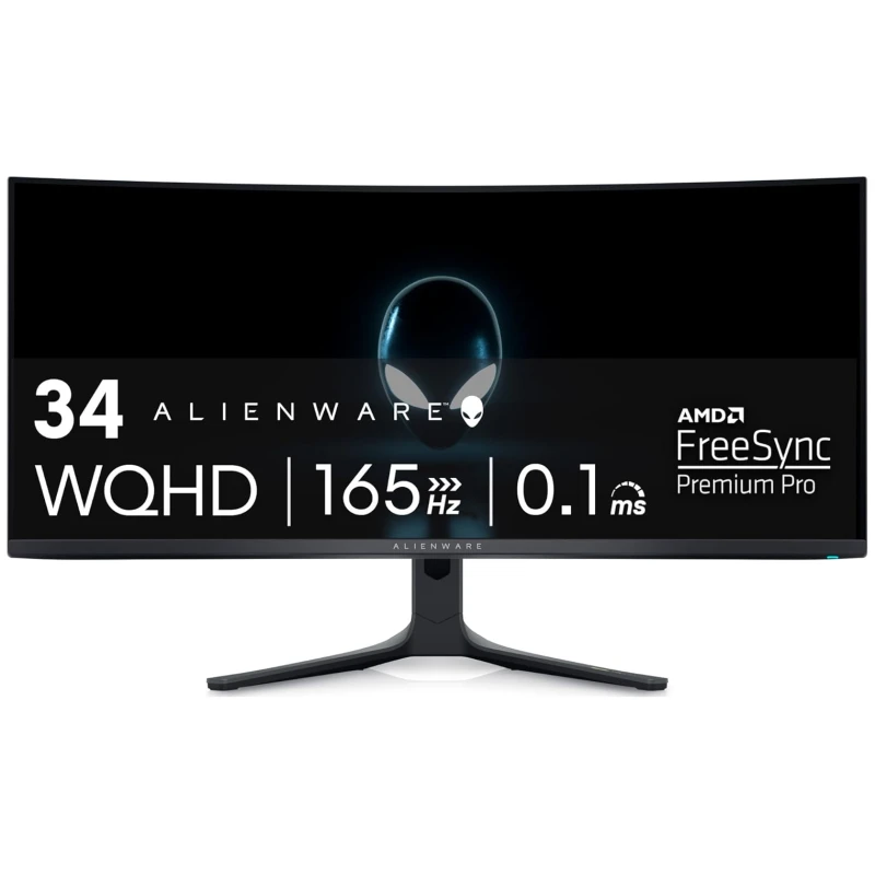 DELL Alienware AW3423DWF 34" Zakrivljeni Monitor – WQHD, 165Hz, Full Ergo, 21:9 - image 1