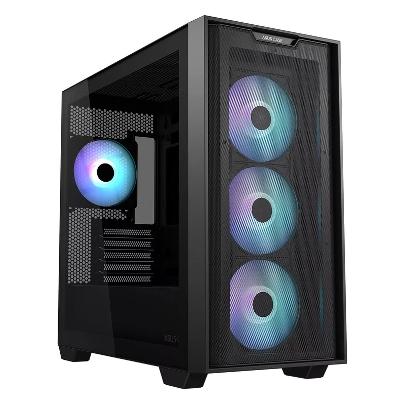 ASUS A21 PLUS TG ARGB BLACK4x 120mm ARGB fans, microATXMini-ITX, - image 1