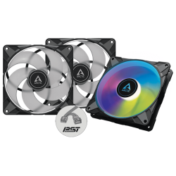 Arctic Fan P14 PWM PST A-RGB black, 3 packpressure-optimised, semi-passive - thumbnail 1
