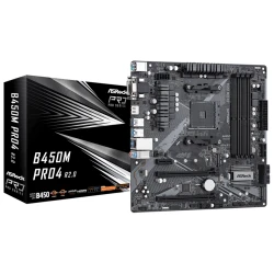 ASROCK MB B450M PRO4 R2.0AMD B450;AM4;4xDDR4m.2,VGA,DVI,HDMI,micro ATX - thumbnail 1