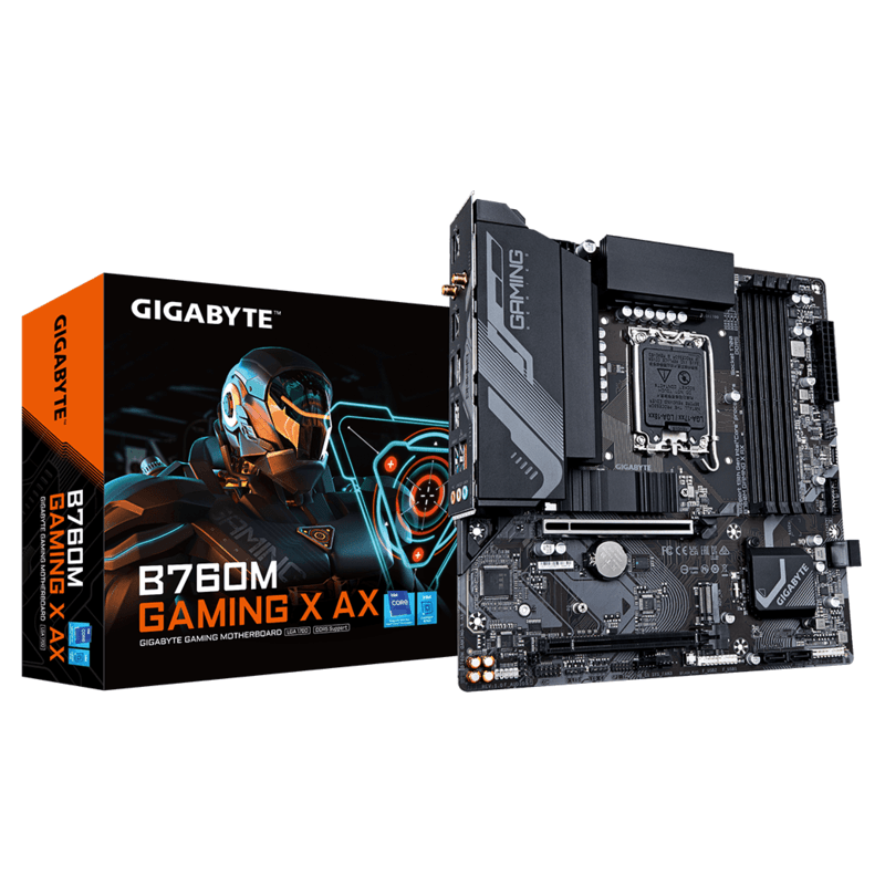 Gigabyte B760M Gaming X AX G12LGA1700; 4xDDR5; 2xM.2; 4xSATA8xUSB; HDMI, DP; WIFI; mATX; - image 1