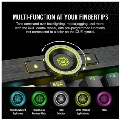 Corsair K100 RGB KeyboardOptical-Mechanical GamingCorsair OPX Switch, Black - thumbnail 1