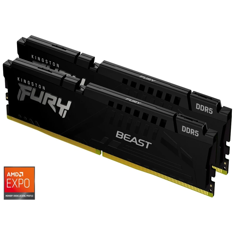 Kingston 64GB 5600MHz DDR5Fury Beast (2x32GB)CL40, EXPO & XMP - image 1