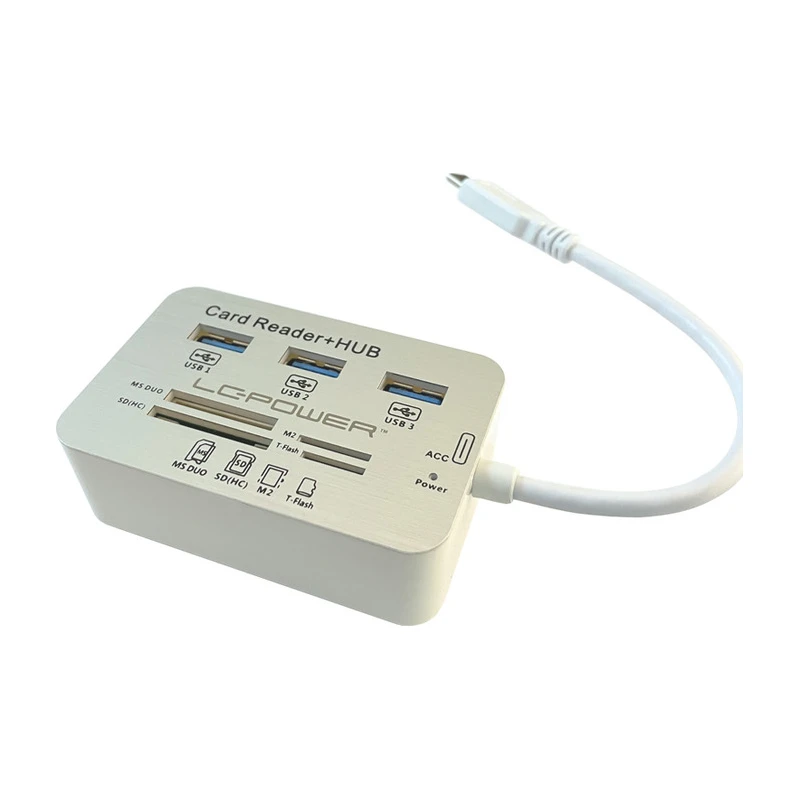 LC-Power USB Type-C Hub3x USB 3.0 type A, card readersd(hc), t-flash, M2, MS Duo cards - image 1