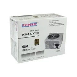LC-Power PSU 500W 12cm V2.31Office Series LC500-12 V2.314xSATA,1x PCIe,Active PFC,80+ Bronze - thumbnail 2