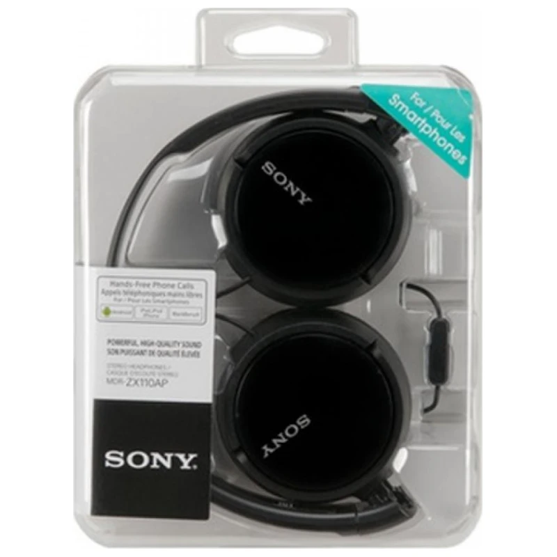 Sony slusalice ZX110A crnenaglavne, sa mikrofonom - image 1