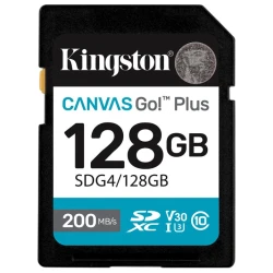Kingston SD 128GB CanvasGoPlusSDXC,r/w:200/160MB/s - thumbnail 1