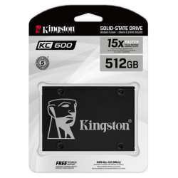Kingston SSD 512GB 2.5" KC600SATA3,550/520MB/s3D TLC,XTS-AES 256-bit encryption - thumbnail 2