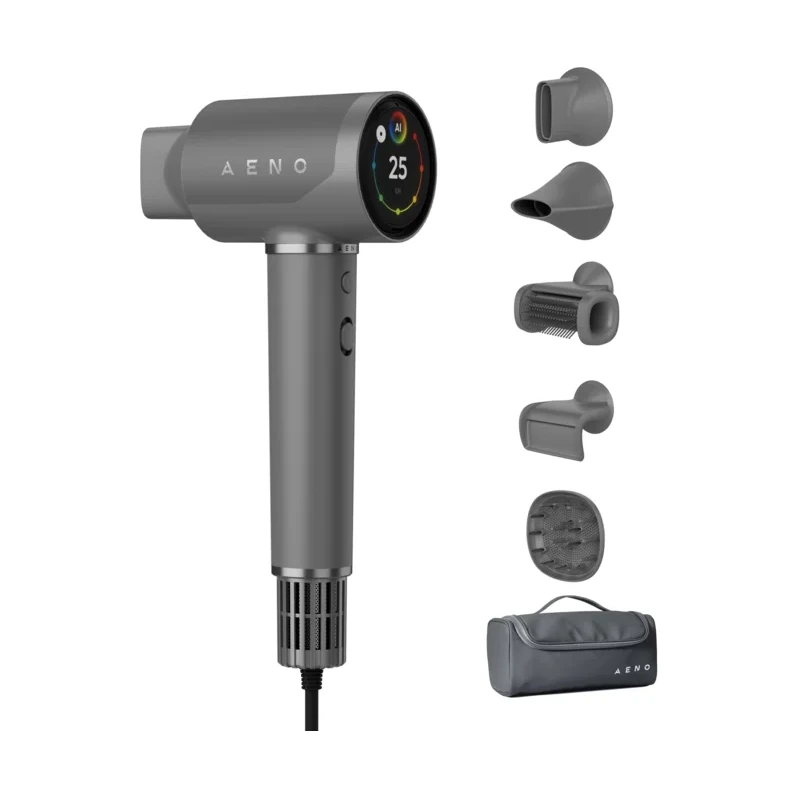 High Speed Fen za kosu AHD0005G Sivi - Voice Control, Ionizator, Touch LCD, 1500W - image 1