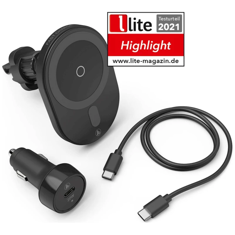 Wireless punjač HAMA "MagChargeCar FC15" crni - image 1
