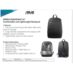 Ruksak ASUS NEREUS 2.0 AP1602 16" Siva - thumbnail 4