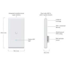 Ubiquiti AP U6 Mesh Pro U6-Mesh-Pro Wifi 6 - thumbnail 2