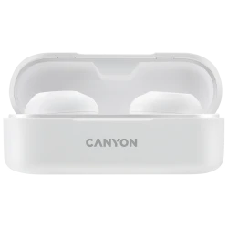 Canyon Slušalice TWS-1 Bijele - Bežične, Dugotrajna baterija, Mikrofon, Touch kontrole - thumbnail 1