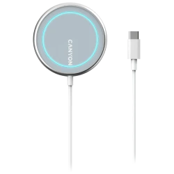 Canyon Bežični punjač WS-100 15W Magnetni Srebrni – Brzo punjenje, Magnetno pričvršćivanje, 15W snaga, Elegantan dizajn - thumbnail 2