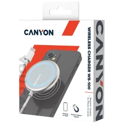 Canyon Bežični punjač WS-100 15W Magnetni Srebrni – Brzo punjenje, Magnetno pričvršćivanje, 15W snaga, Elegantan dizajn - thumbnail 5