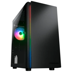COUGAR Purity RGB Mini Tower Kućište - RGB osvjetljenje, kompaktni dizajn, crna boja, prozirna bočna strana - thumbnail 1