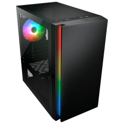 COUGAR Purity RGB Mini Tower Kućište - RGB osvjetljenje, kompaktni dizajn, crna boja, prozirna bočna strana - thumbnail 2