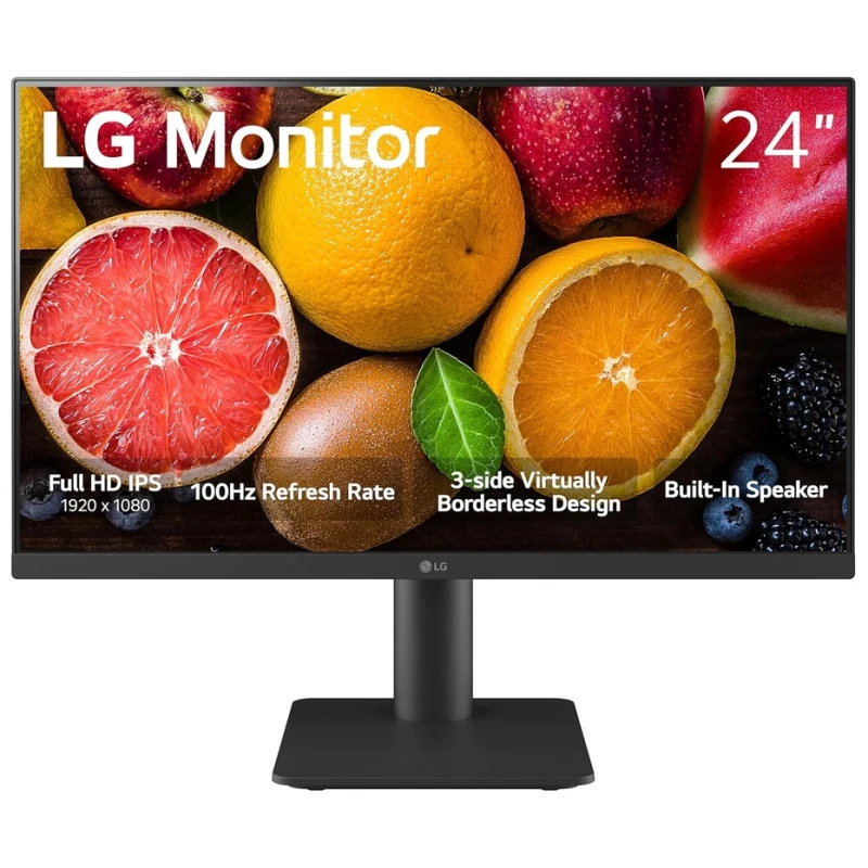 LG monitor 24MS550-B (23.8'')FHD 100Hz, IPS, 5ms, 250cdHDMI, VESA 75x75, Tilt, 2x2W Speaker - image 1