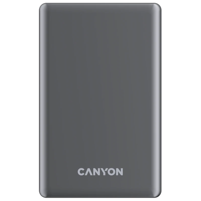 Canyon Eksterni punjač OnPower 510 Slim Magnetni, 10000 mAh, PD 20W, Tamno sivi - image 1
