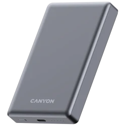 Canyon Eksterni punjač OnPower 510 Slim Magnetni, 10000 mAh, PD 20W, Tamno sivi - thumbnail 2
