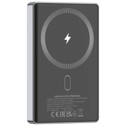 Canyon Eksterni punjač OnPower 510 Slim Magnetni, 10000 mAh, PD 20W, Tamno sivi - thumbnail 4