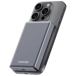 Canyon Eksterni punjač OnPower 510 Slim Magnetni, 10000 mAh, PD 20W, Tamno sivi - thumbnail 6