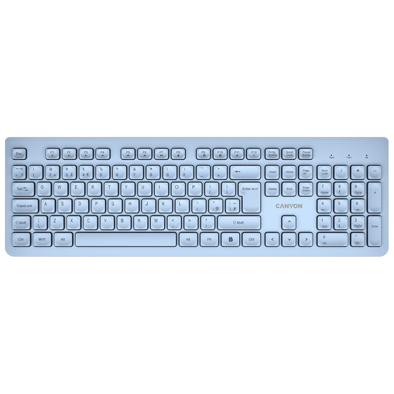 Canyon Bežična Tastatura HKB-W01 UK/US, AAA, Plava, Wireless - image 1