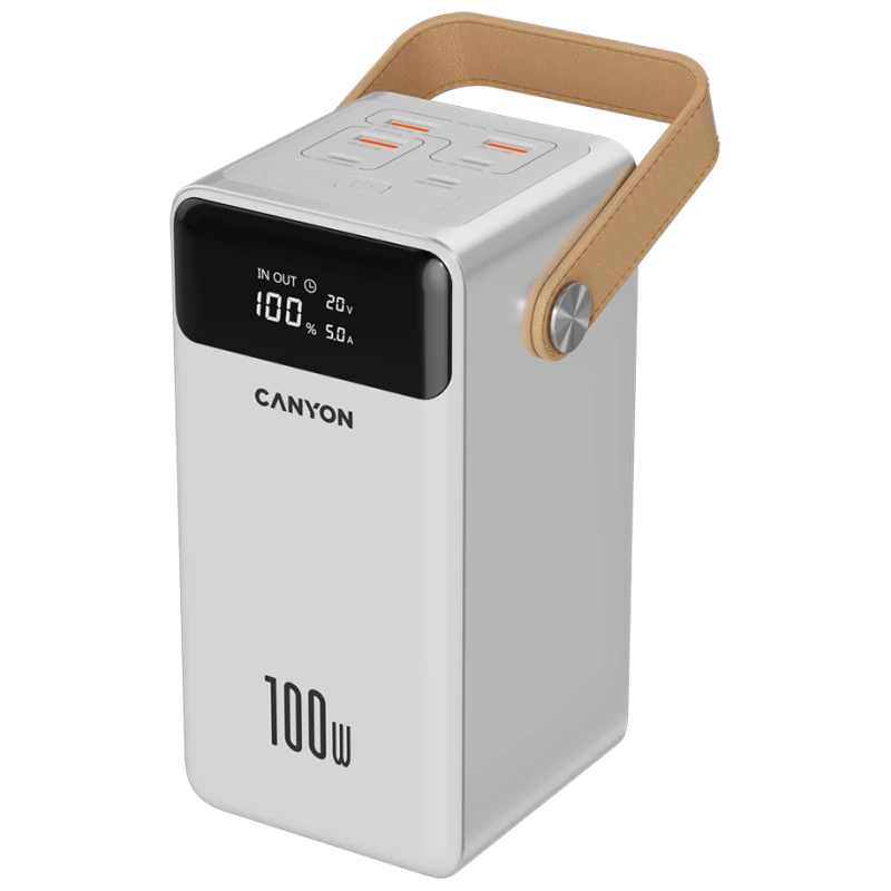 CANYON power bank OnPower 610 metal 60000 mAh PD100W White - image 1