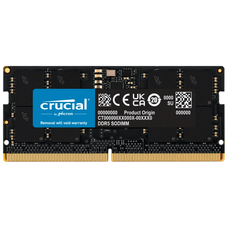Crucial Memorija 64GB DDR5 SODIMM 5600MHz, visok kapacitet, brz rad - image 1