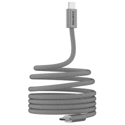 CANYON cable OnWire 60MG C-C 60W Magnet Braided 1m Light Grey - thumbnail 2