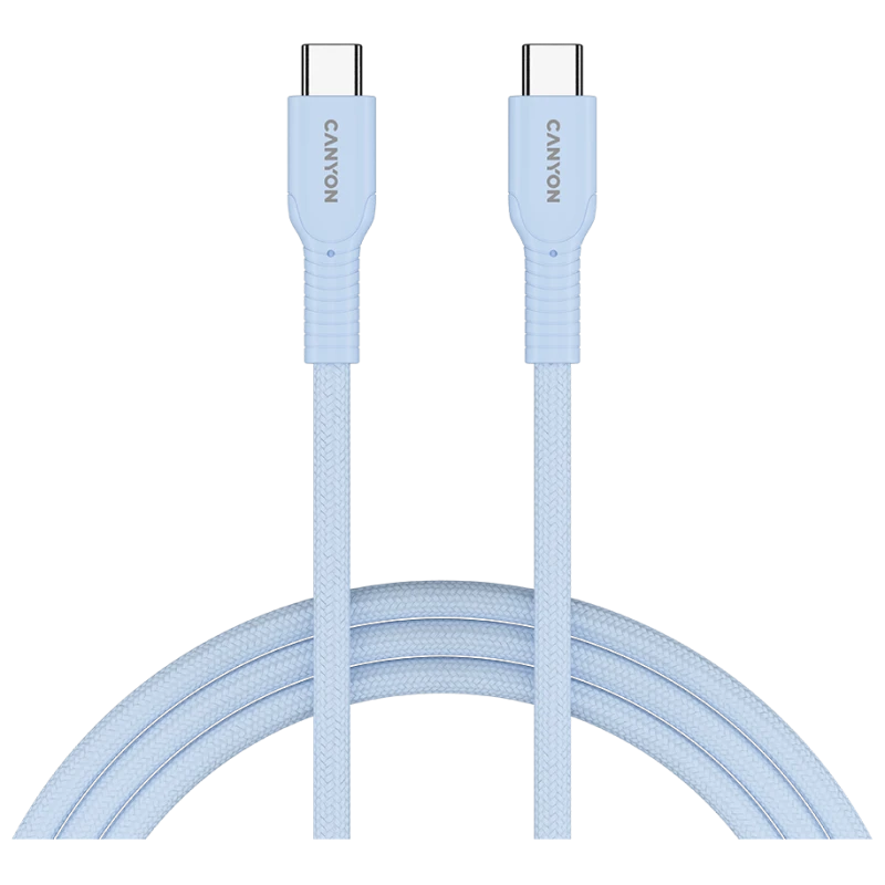 CANYON cable OnWire 60CL C-C 60W COLOR Braided 1m Light Blue - image 1