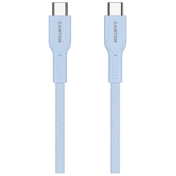 CANYON cable OnWire 60CL C-C 60W COLOR Braided 1m Light Blue - thumbnail 3