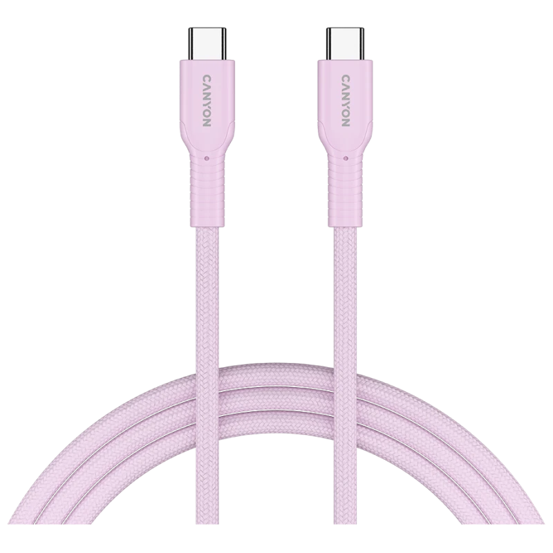CANYON cable OnWire 60CL C-C 60W COLOR Braided 1m Pink - image 1