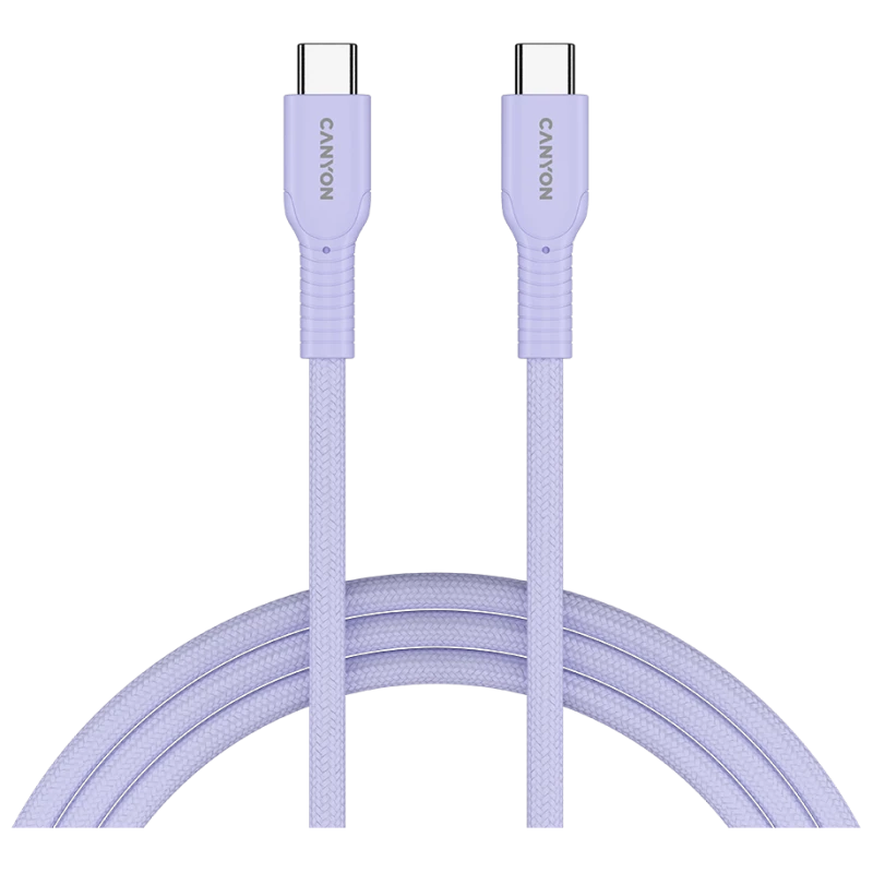 CANYON cable OnWire 60CL C-C 60W COLOR Braided 1m Purple - image 1