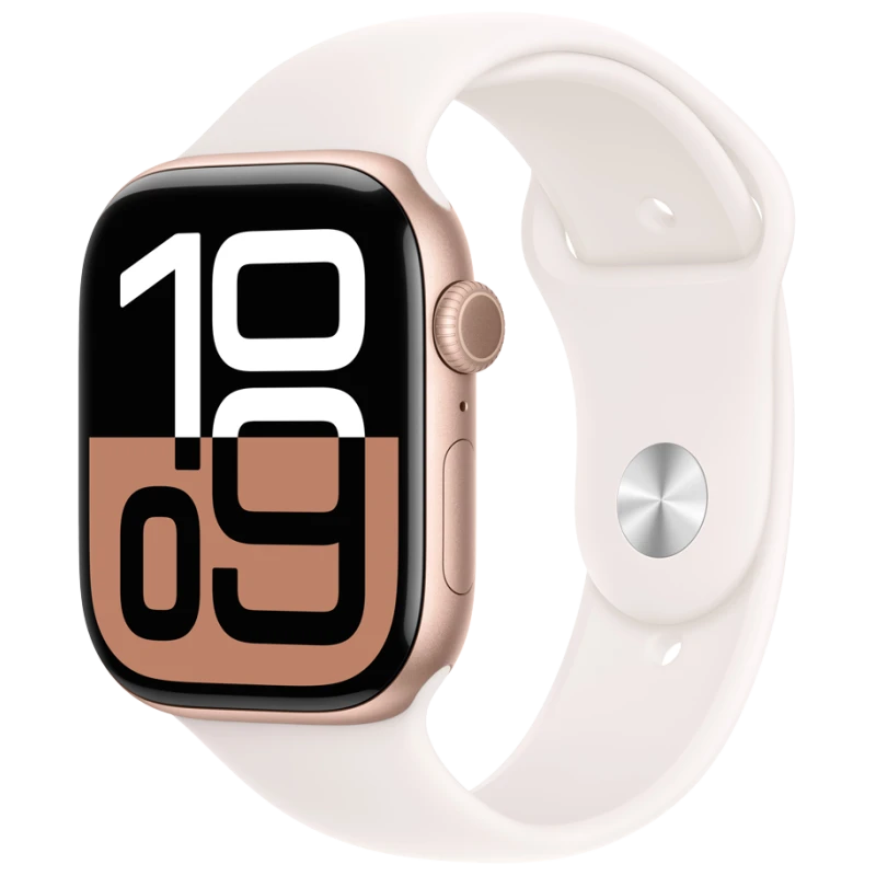 Apple Watch S10 GPS 42mm Rose Gold Alu Case with Light Blush Sport Band - - image 1